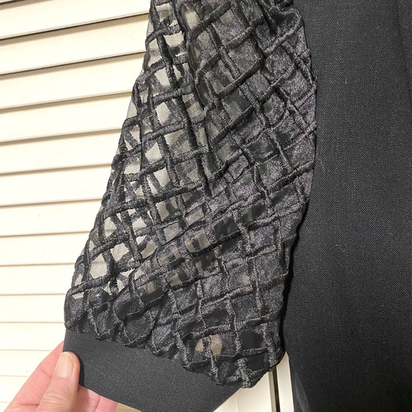 🖤Vintage Top with Organza Sleeves - Picture 4 of 9